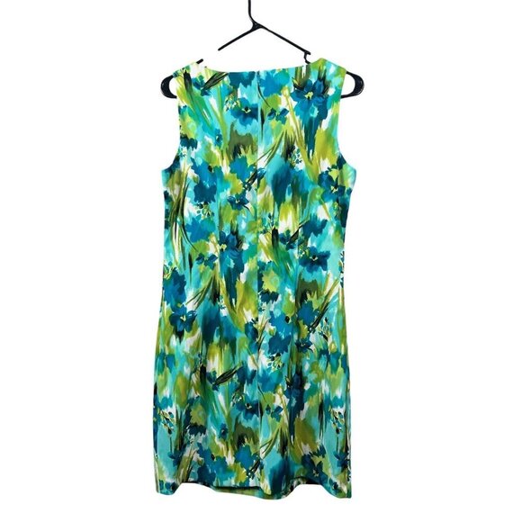Kim Rogers Women's Sleeveless Green & Blue Dress - Picture 2 of 6